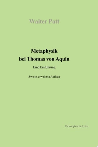 Metaphysik bei Thomas von Aquin eine Einführung