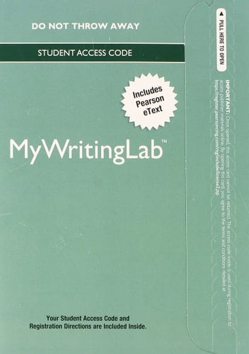 Mywritinglab With Pearson Etext Standalone Access Card