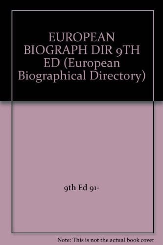 European Biographical Directory, 1991-92