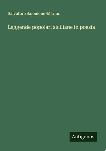 Leggende popolari siciliane in poesia