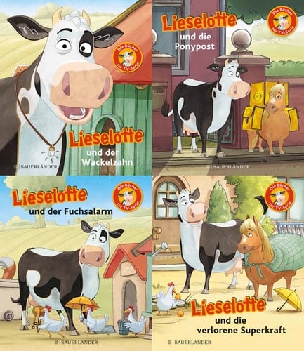 Lieselotte TV-Minis 4er-Set. Die Bücher zur Serie (Bundle Nr. 2) Lieselotte und der Wackelzahn. Lieselotte und die verlorene Superkraft. Lieselotte und die Ponypost. Lieselotte und der Fuchsalarm