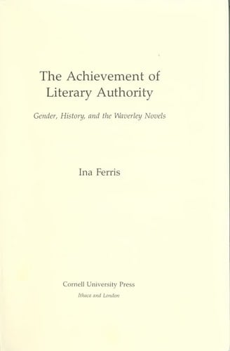 The Achievement of Literary Authority