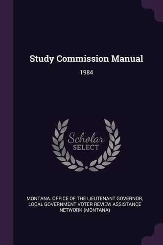 Study Commission Manual 1984