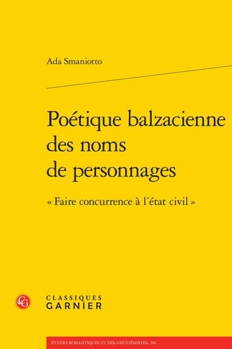 Poétique balzacienne des noms de personnages "faire concurrence à l'état civil"