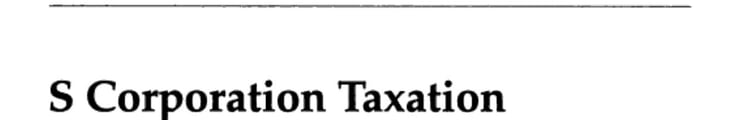 S. Corporation Taxation (2009)