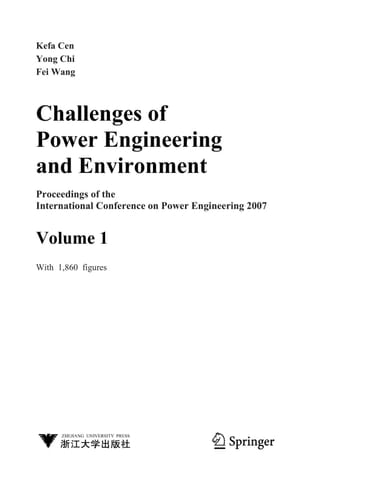 Challenges of Power Engineering and Environment Proceedings of the International Conference on Power Engineering 2007