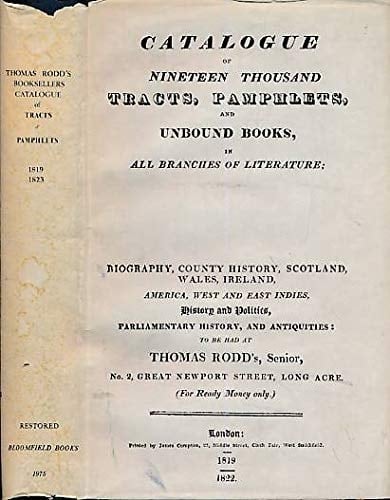 Catalogue of Twelve Thousand Tracts and Pamphlets, 1819-22