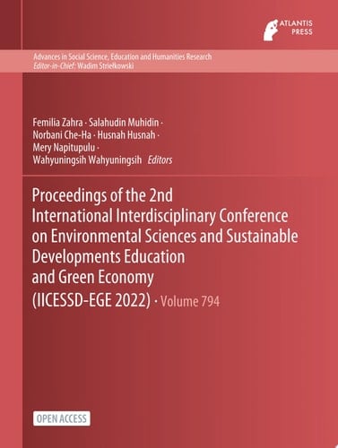 Proceedings of the 2nd International Interdisciplinary Conference on Environmental Sciences and Sustainable Developments Education and Green Economy (IICESSD-EGE 2022)