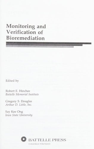 Monitoring and Verification of Bioremediation