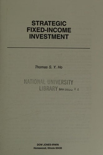 Strategic Fixed-Income Investment