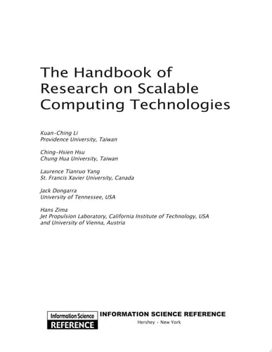 Handbook of Research on Scalable Computing Technologies