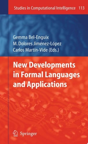 New Developments in Formal Languages and Applications