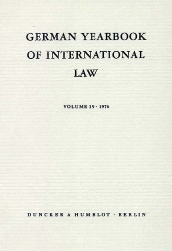 German Yearbook of International Law - Jahrbuch für Internationales Recht.