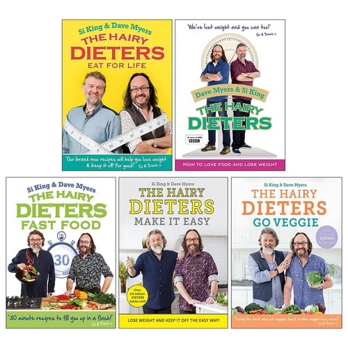 The Hairy Dieters 5 Books Collection Set By Hairy Bikers, Dave Myers & Si King (Fast Food, Eat for Life, Make It Easy, Go Veggie & How to Love Food and Lose Weight)