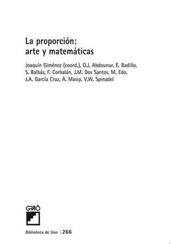 La proporción: arte y matemáticas