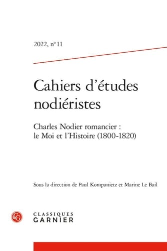 Charles Nodier romancier le Moi et l'Histoire (1800-1820)