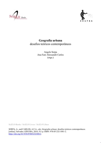 Geografia urbana desafios teóricos contemporâneos