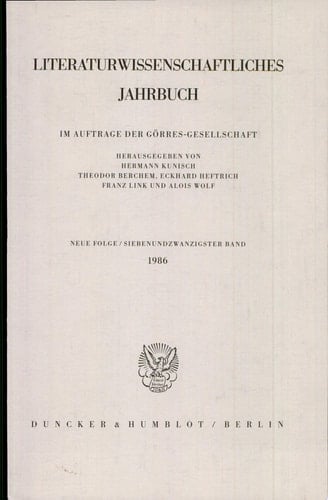 Lit. Jahrbuch 27 (1986)
