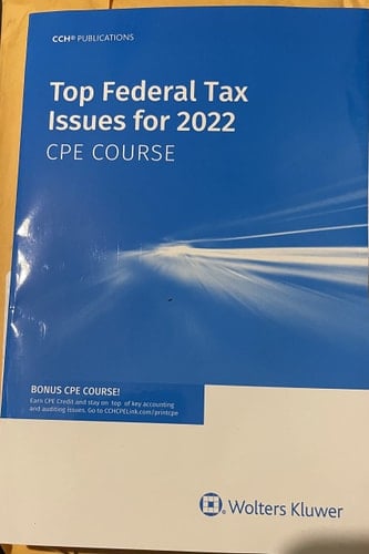Top Federal Tax Issues for 2022 CPE Course