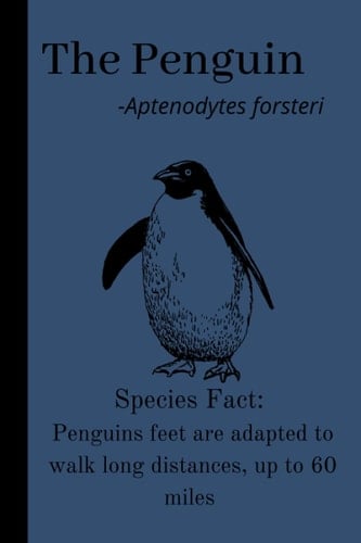 The Penguin: Lined Notebook Journal with Penguin on Inside Pages (120 pages, 6"x9" size)