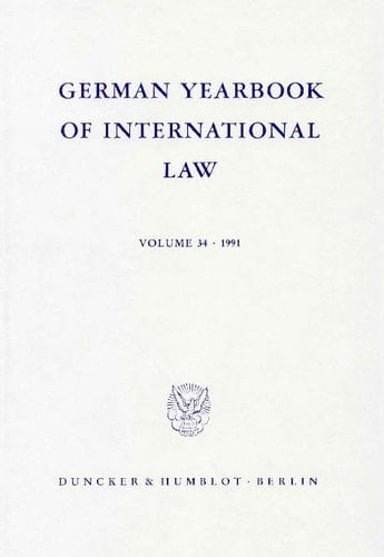 German Yearbook of International Law / Jahrbuch Für Internationales Recht
