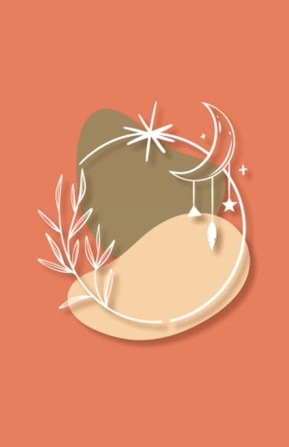 Boho Moon: 5.06 x 7.81 inches Small Dotted Notebook for Writing and Journaling.