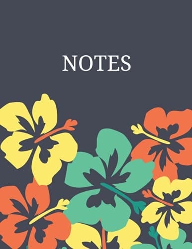 Notebook: Flowers Design Notebook, 8.5x11, Good For School or Work