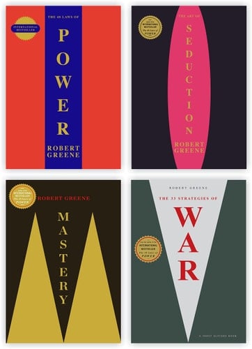 The 48 Laws of Power,The Art of Seduction, Mastery, The 33 Strategies of War by Robert Greene Collection 4 Books Set