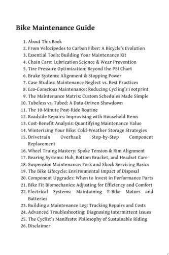 Bike Maintenance Guide
