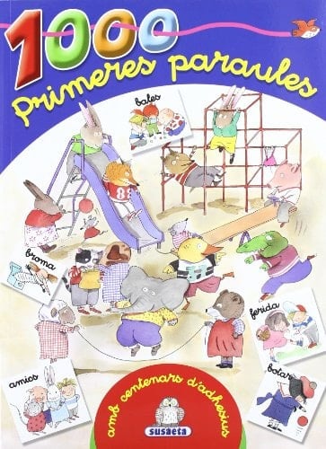 1000 Primeres paraules - azul - amb centenars d'adhesius