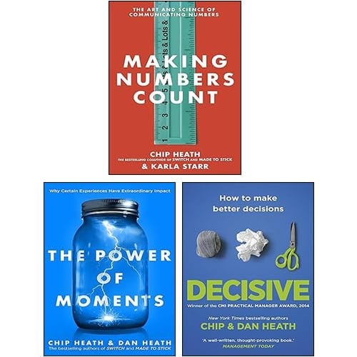 Decisive, Power Of Moments, Making Numbers Count [Hardcover] 3 Books Collection Set