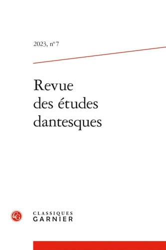 Revue Des Etudes Dantesques 2023,7