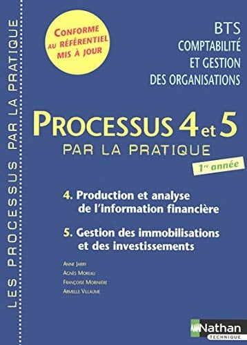 Processus 4 et 5 BTS CGO 1e année Production et analyse de l'information financière Gestion des immobilisations et des investissements