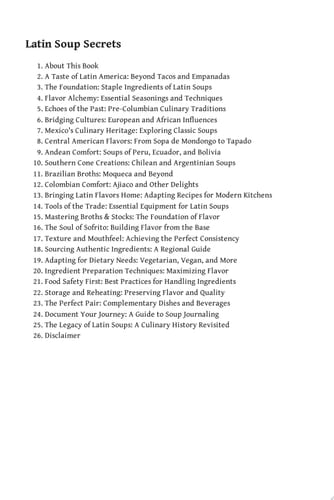Latin Soup Secrets