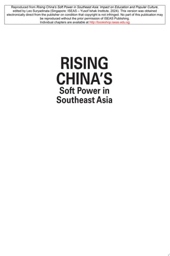 Rising China's Soft Power in
Southeast Asia Impact on Education
and Popular Culture