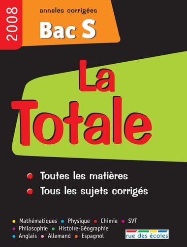 Annales corrigées Bac S
