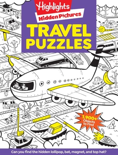 Travel Puzzles Kids Travel Activity Book with Over 100 Hidden Picture Puzzles, Highlights Travel Games for Ages 6-12, Great Travel Gift for Road Trips & Vacations