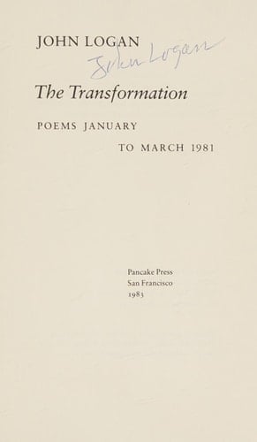 The Transformation Poems, January to March 1981