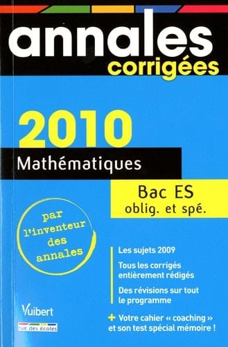 Mathématiques Bac série ES 2010