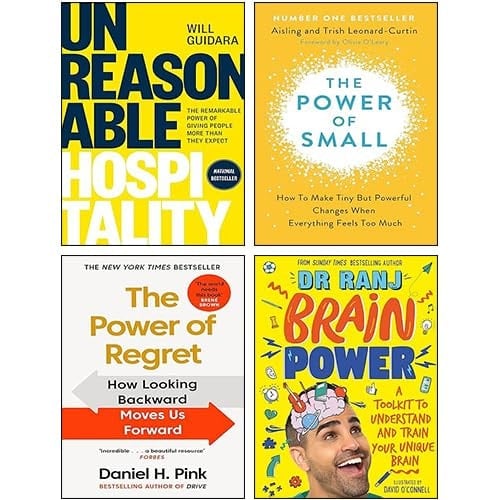 Unreasonable Hospitality [Hardcover], The Power of Regret, The Power of Small, Brain Power 4 Books Collection Set