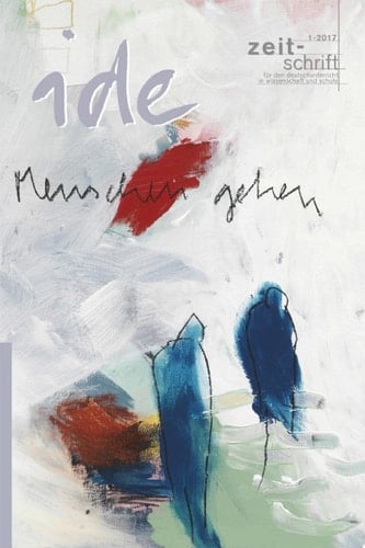 Menschen gehen Flucht und Ankommen