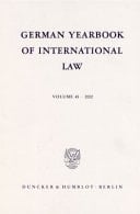 German Yearbook of International Law - Jahrbuch für Internationales Recht Vol