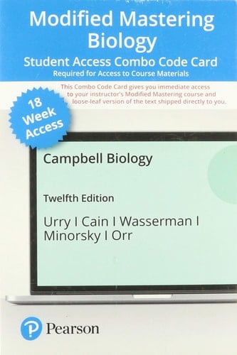 Mastering Biology with Pearson eText (up to 18-weeks) + Print Combo Access Code for Campbell Biology