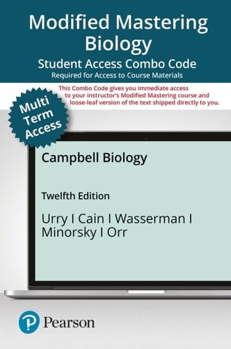 Campbell Biology -- Modified Mastering Biology with Pearson eText + Print Combo Access Code