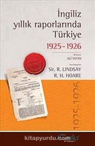 Turkish annual report, 1925