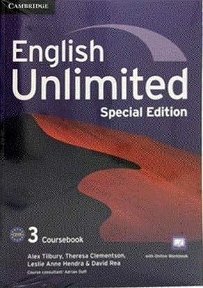 English Unlimited Level 3 Coursebook with Online Workbook and Workbook Special Updated Saudi Edition