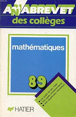 Mathématiques 1989