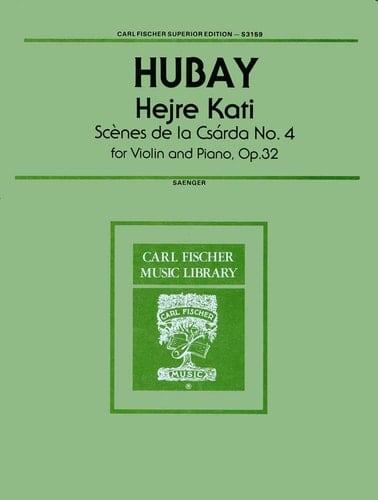 Hubay: Hejre Kati, Op. 32 - Scène de la csárda No. 4 (Score & Set of Parts)