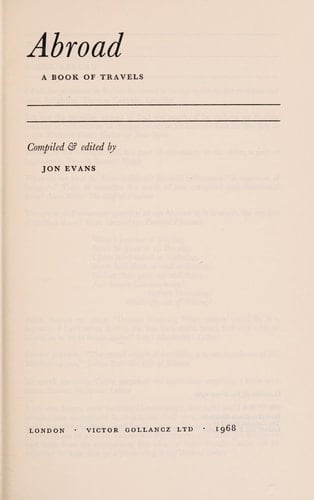 Abroad: a Book of Travels