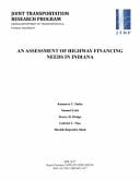An Assessment of Highway Financing Needs in Indiana